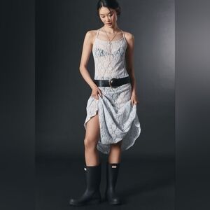 Hunter Original Short Waterproof Rain Boots Womens 6 Matte Wellies Mid Calf